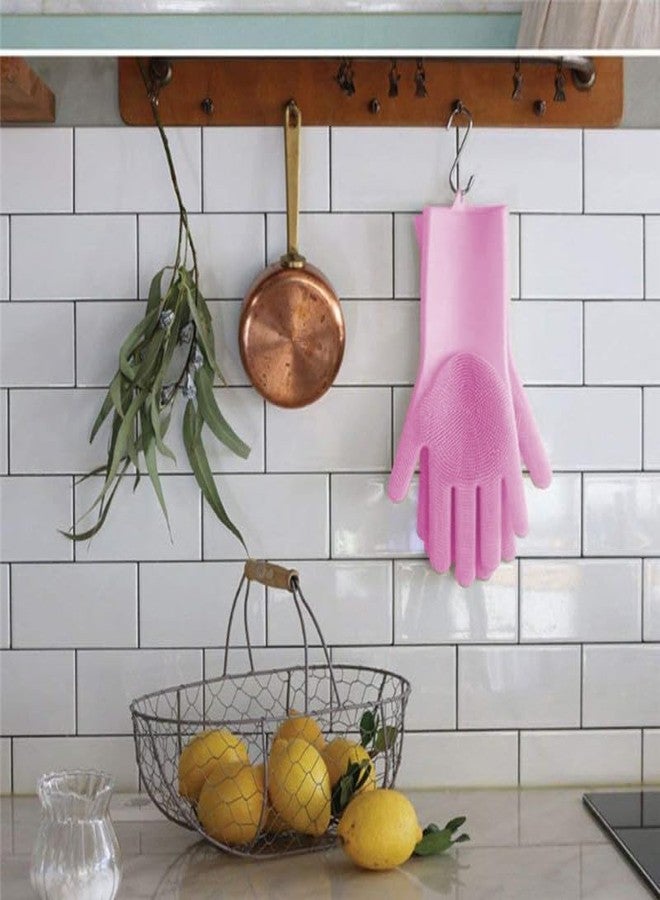 MORIXA Magic Silicone Dishwashing Gloves (1 Pair Multicolour Gloves) - Reusable Silicone Cleaning Hand Gloves for Kitchen, Dishwashing, Pet Grooming, Car Wash & Bathroom Cleaning - Image 5